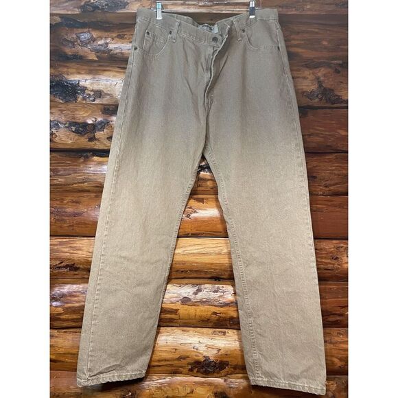Wrangler Other - Wrangler Authentic Khaki Brown Straight Leg Jeans Size 40 x 32